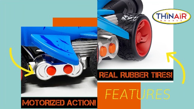 Amazon.com: Thin Air Brands Crazy Truck Motorized Shark with Sound